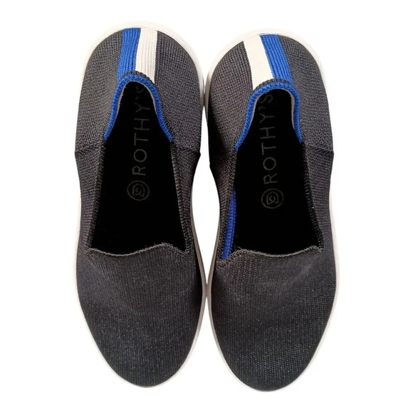 Rothys Loafers Flats Round Toe Black Knit Women's 6.5 - Picture 9 of 10